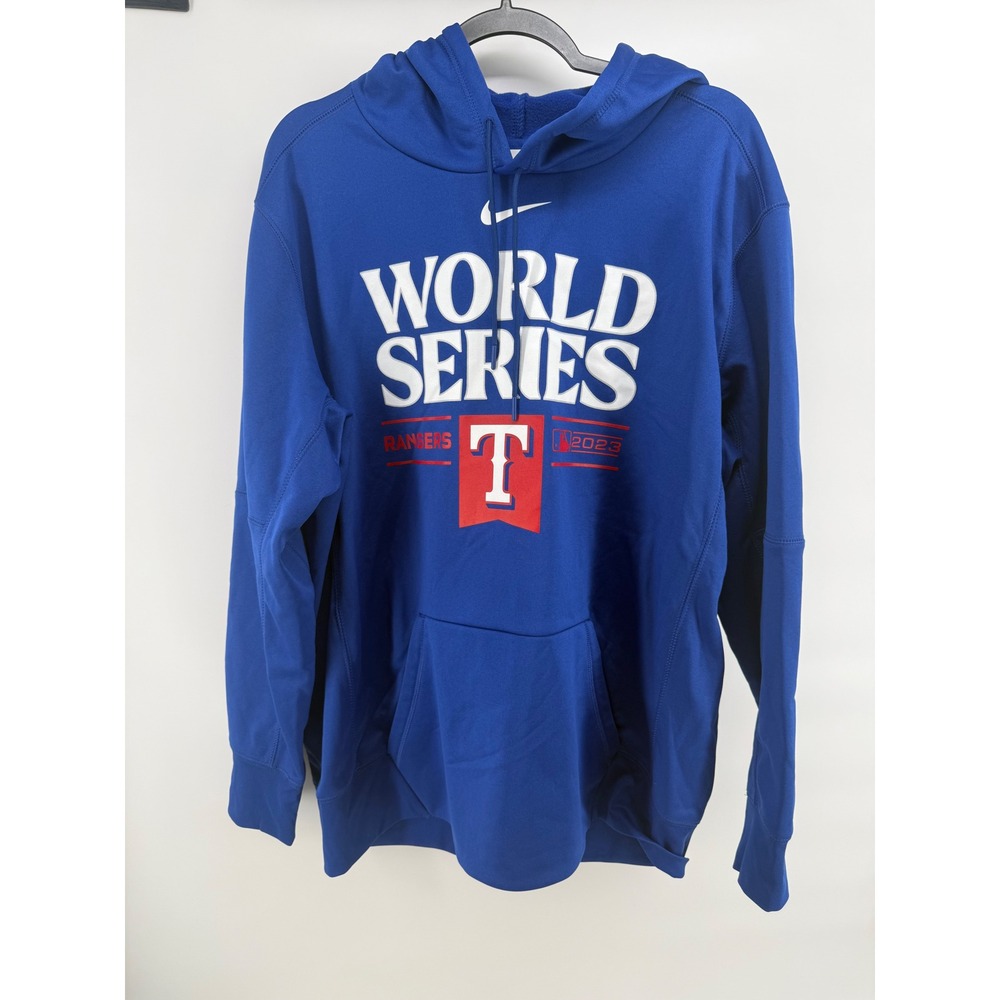 Nike Texas Rangers 2023 World Series Champions Hoodie Blue Mens XL